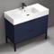 Blue Modern Bathroom Vanity, 40
